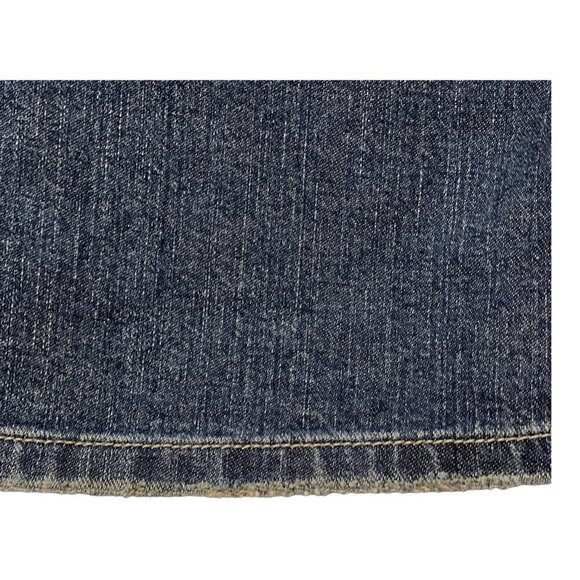 PAUL‎ & JOE Dark Denim Mini Skirt Juniors Size 7 Embroidered Owls y2K-Style Wash - Picture 9 of 9